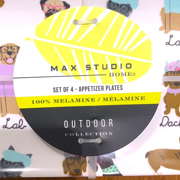 Max Studio Kitchen Nwt Max Studio Home Dogthemed Appetizer Plates